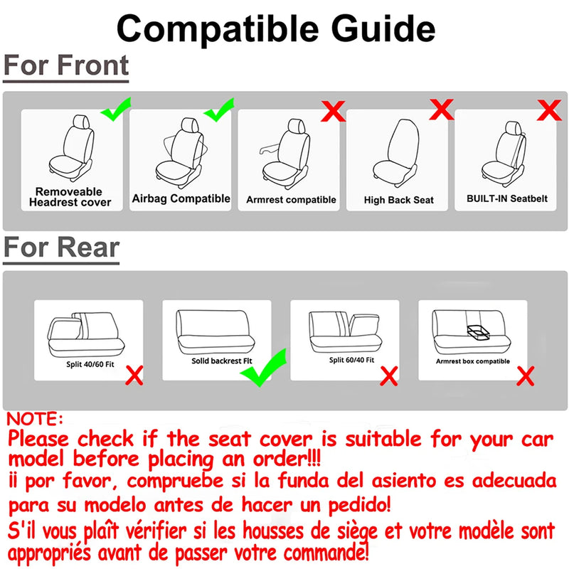 Capa de Assento para Carro Auto Plus - Tamanho Universal para a Maioria dos Carros, SUVs, Caminhonetes e Vans