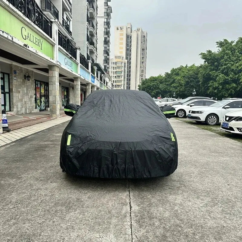 Capa Automotiva Universal - Proteção Completa Contra Sol, Poeira e Chuva com Tiras Refletivas